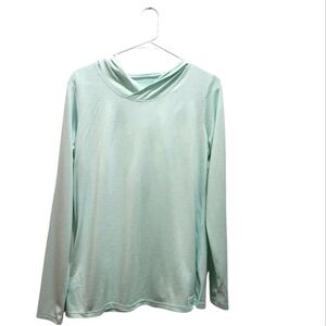 Nike Dri-Fit Hooded TShirt Womens Size M Light Mint Green Athleisure Lightweight